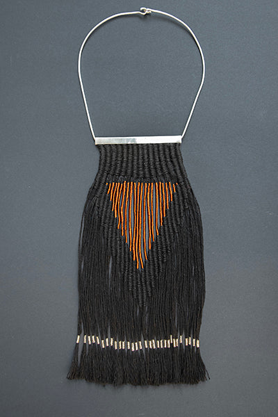 Collar Cobre / Plata / Lino