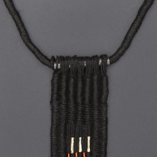 Collar Cobre / Plata / Lino
