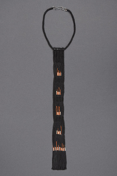 Collar Cobre / Plata / Lino