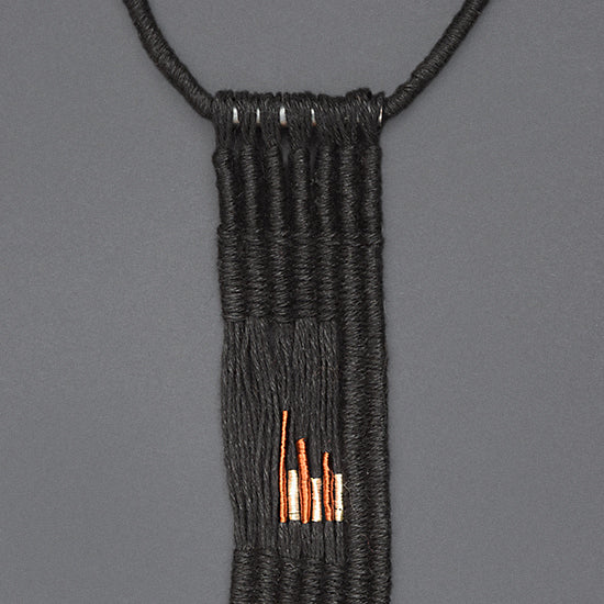 Collar Cobre / Plata / Lino