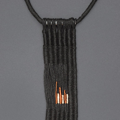 Collar Cobre / Plata / Lino