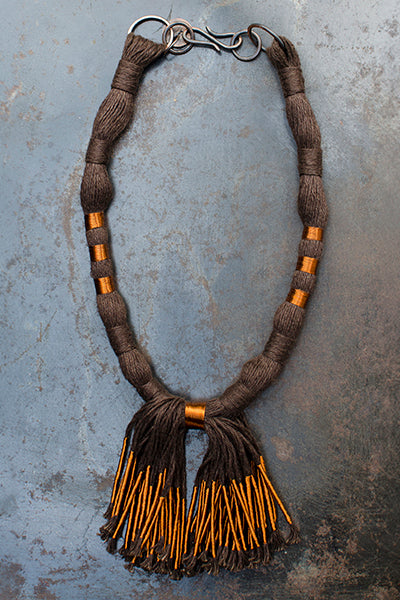 Collar Cobre / Lino
