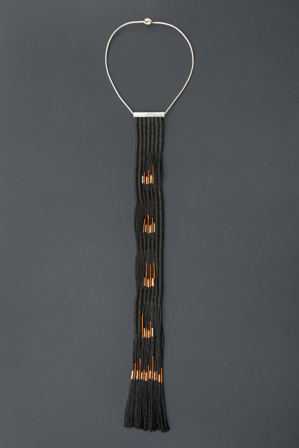 Collar Cobre / Plata / Lino