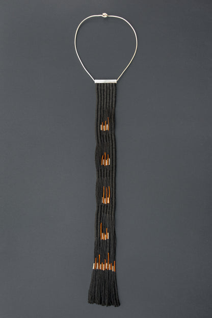 Collar Cobre / Plata / Lino