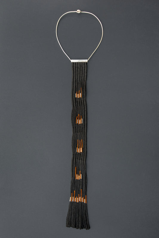 Collar Cobre / Plata / Lino