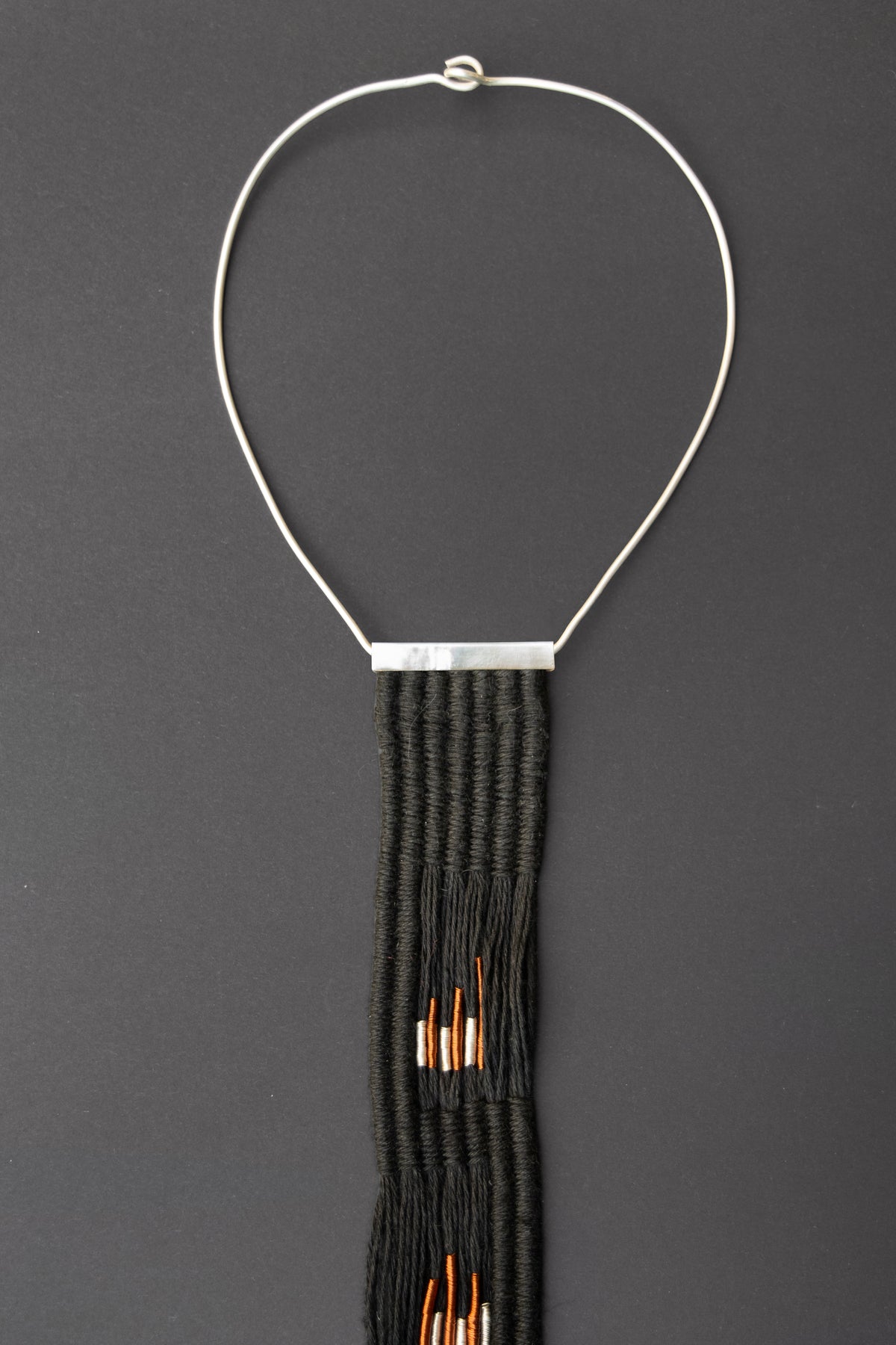 Collar Cobre / Plata / Lino