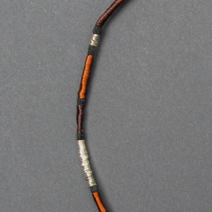 Collar Cobre / Plata / Lino