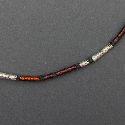 Collar Cobre / Plata / Lino