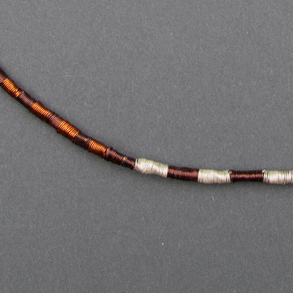 Collar Cobre / Plata / Lino