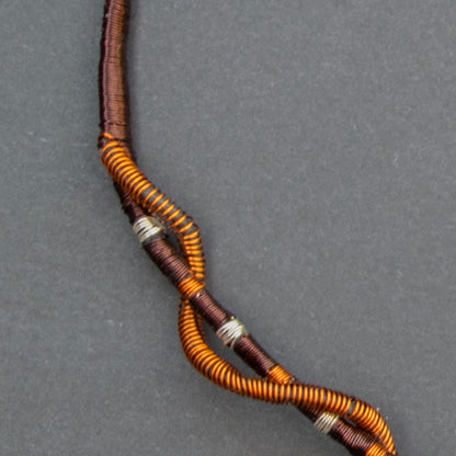 Collar Cobre / Plata / Lino