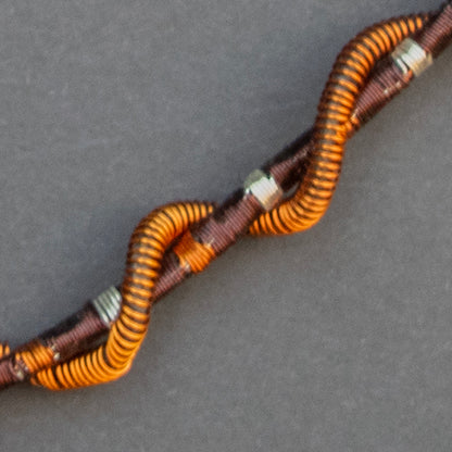 Collar Cobre / Plata / Lino