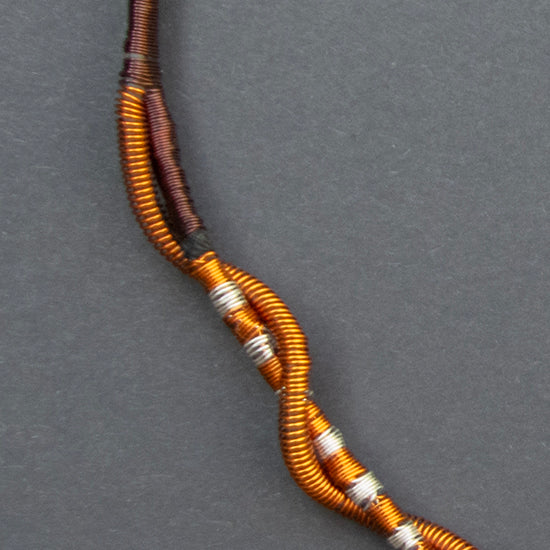 Collar Cobre / Plata / Lino