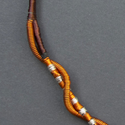 Collar Cobre / Plata / Lino