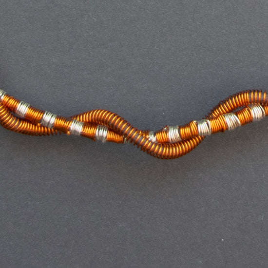 Collar Cobre / Plata / Lino