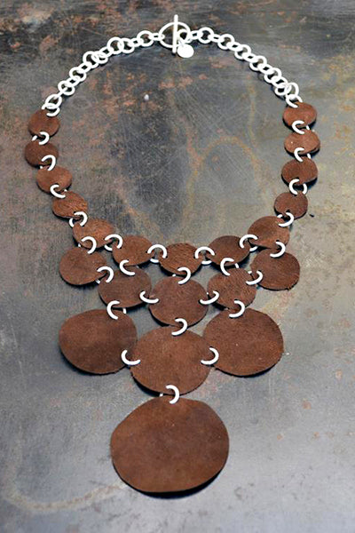 Collar Plata / Cuero
