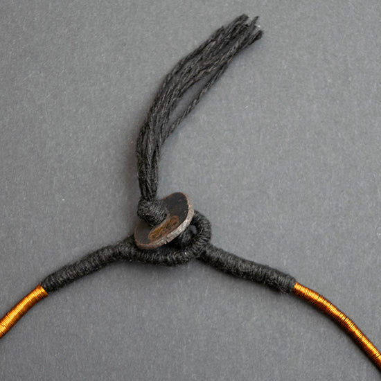Collar Cobre / Plata / Lino