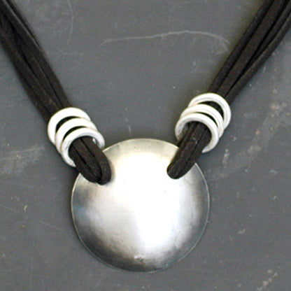 Collar Plata / Cuero