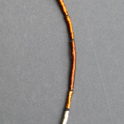 Collar Cobre / Plata / Lino