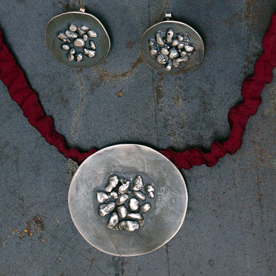 Collar Plata / Seda