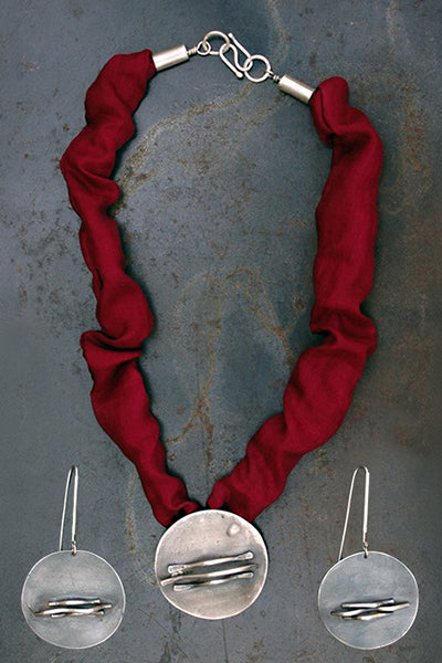 Collar Plata / Seda
