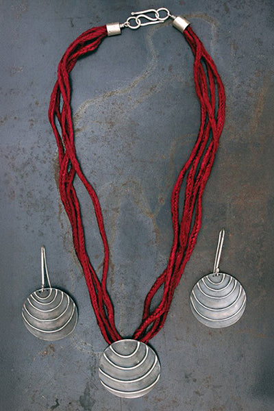 Collar Plata / Seda