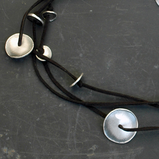 Collar Plata / Cuero