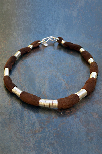 Collar Plata / Cuero