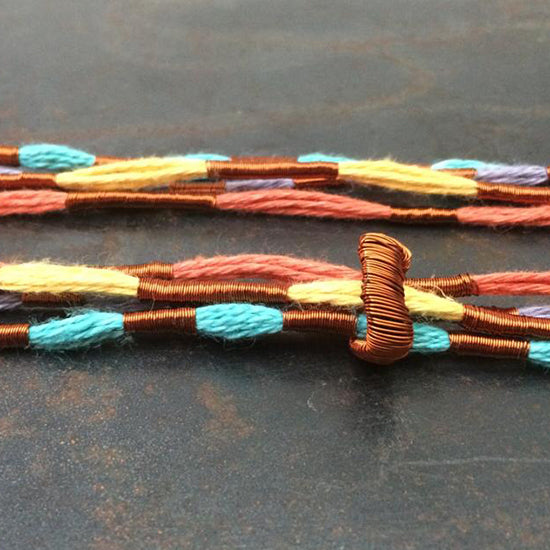 Collar Cobre / Lino